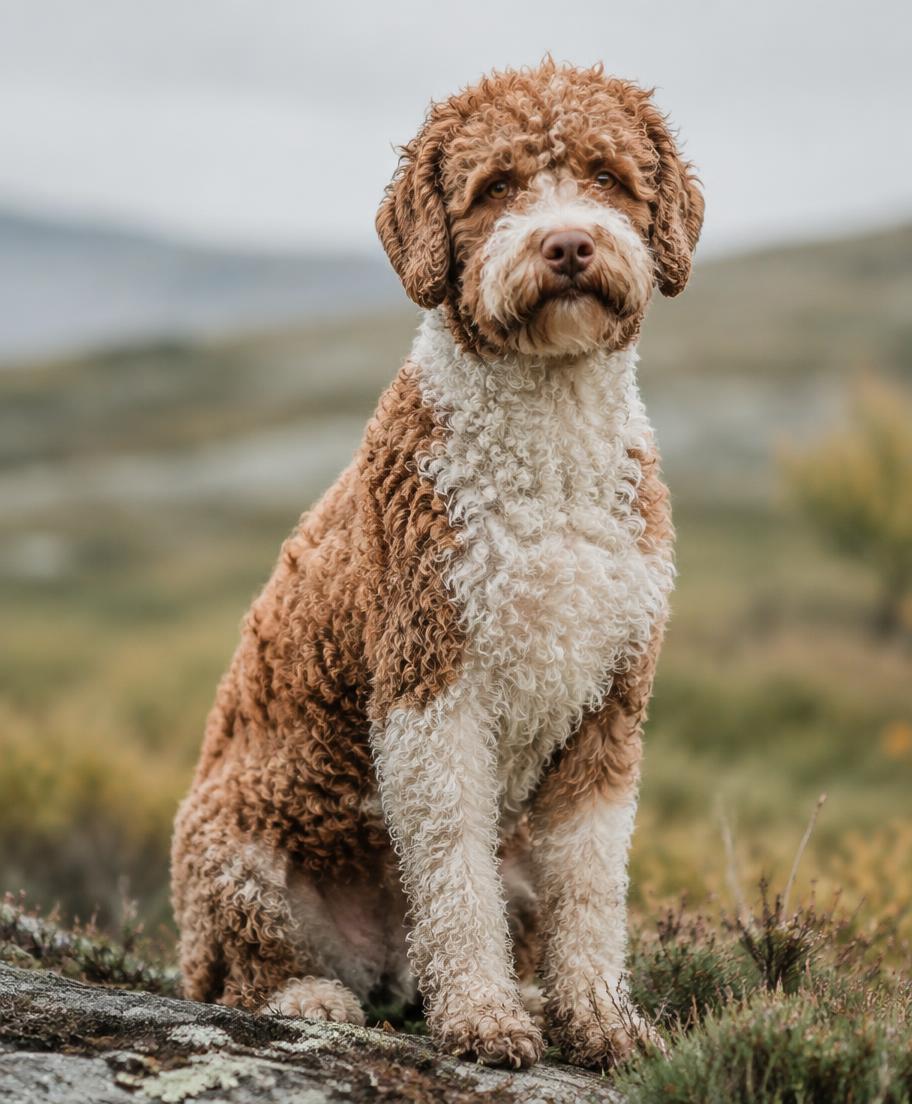 Alfa, lagotto romagnolo, orange/hvid